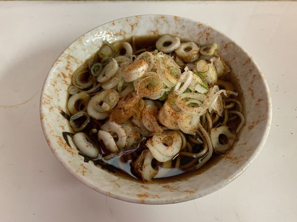 「ちくわそば 340円」@ひのでそばの写真