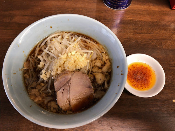 「小の小ラーメン 麺半分ニンニクラー油 650円」@らーめん玄の写真