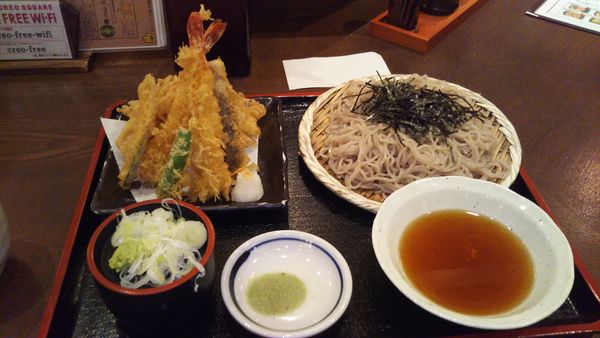 「海老天ざる そば大盛り」@青山がらり つくば店の写真