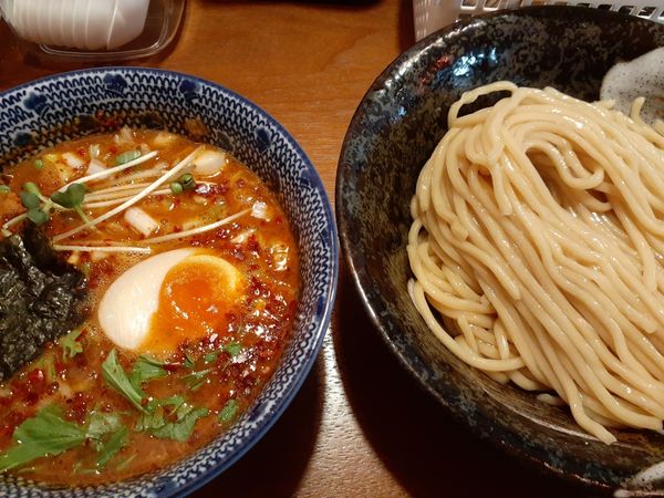 「【９月限定麺】辛吹雪(辛つけそば)」@つけめん 桜の如くの写真