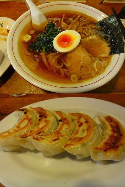 「中華そば650円餃子350円中瓶530円（税抜き）」@佐野ラーメン たかのの写真