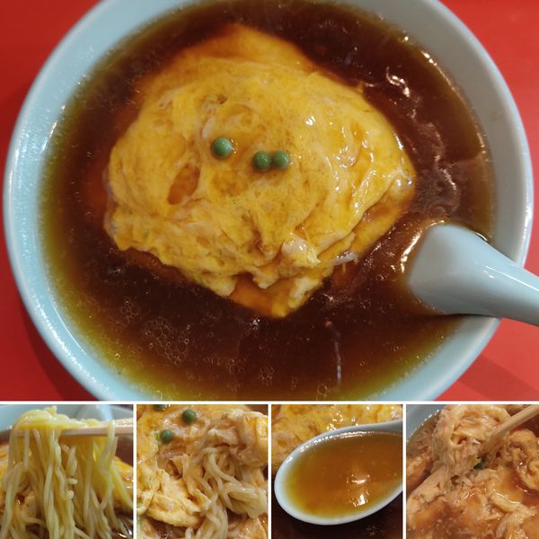 「カニ玉ソバ　850円」@十八番の写真