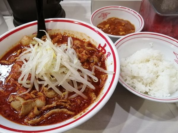 「北極ラーメン3倍+定食(850円+190円)」@蒙古タンメン 中本 御徒町店の写真