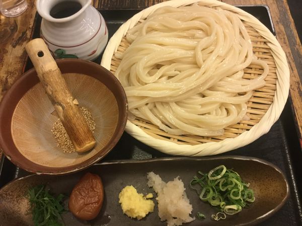 「紀州梅ざる+一口生ビール(¥800+200→0)」@兎麦の写真