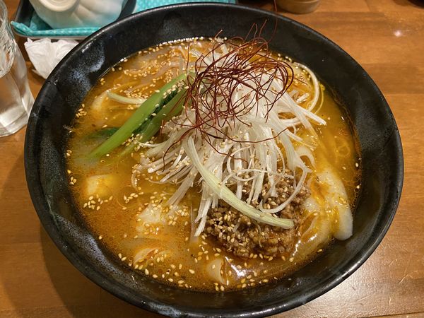 「麻辣麺と水餃子」@刀削麺 大鵬の写真