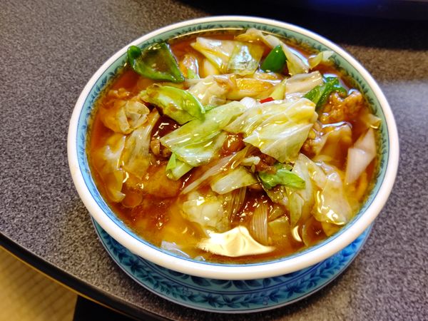 「豚肉とキャベツのみそ炒め入そば(並盛)880円」@中国料理 你好の写真