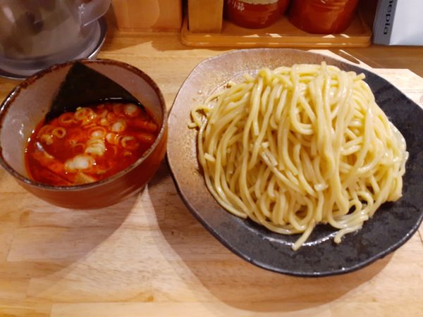 「辛味つけ麺、特盛、辛さMAX」@つけ麺屋 やすべえ 渋谷店の写真