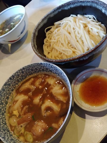 「西成ホルモン風菊脂醤油馬鹿つけ麺」@麺哲支店 麺野郎の写真