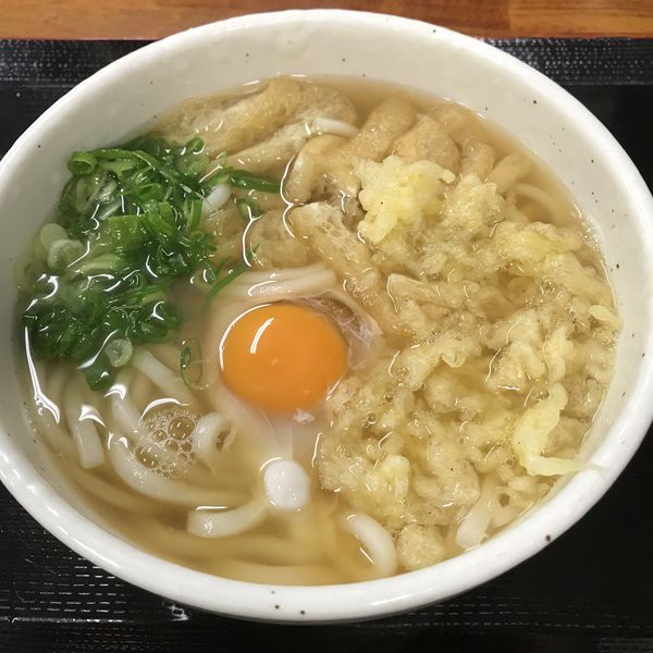 「きざみ月見（￥500）」@上方うどんの写真