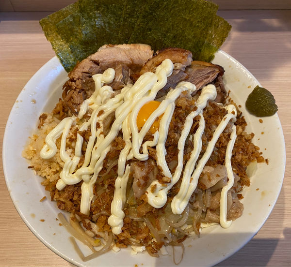 「汁なし 350 チーズ のり」@麺屋 味方の写真