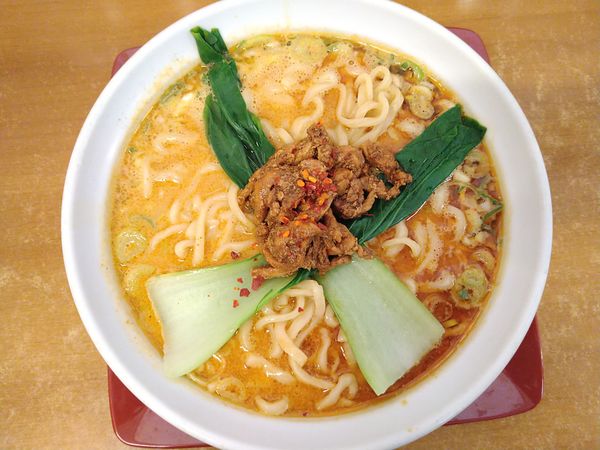 「担々麺（太麺）＋大盛＋獄辛弐倍」@らーめん我礫の写真