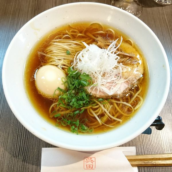 「醤油らーめん＋味玉＋生ビール」@柳麺 呉田-goden-の写真