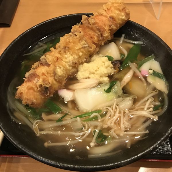 「野菜あんかけ（￥800）＋ちく天（￥200）」@手打ちうどん 吉野の写真