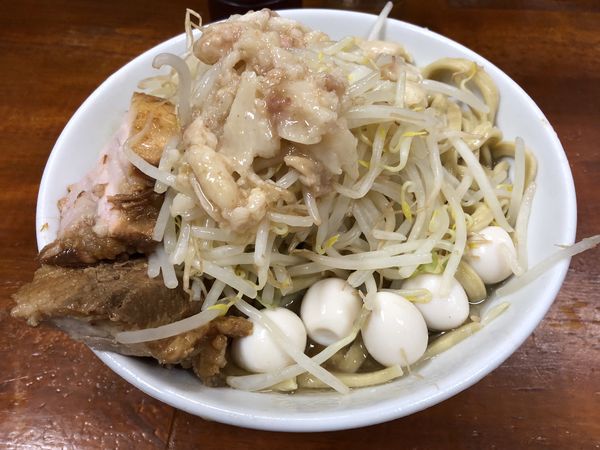 「小ラーメンうずらヤサイアブラ」@蓮爾 新町一丁目店の写真