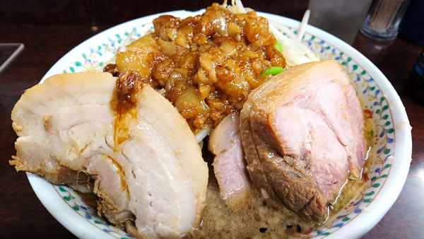 「【夜】ぶた小ラーメン つけ味変更」@ラーメン二郎 めじろ台店の写真