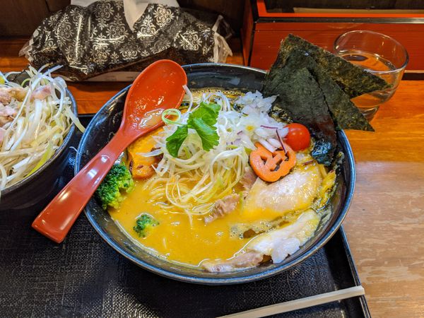 「パンプキン・ラーメン 880円(限定)」@煮干し中華そば つけ麺 海猫の写真
