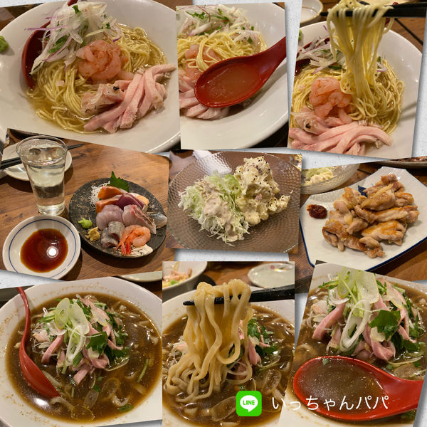 「宴会コース Pセレクト冷やし2種（冷海老・冷煮干し）」@立ち呑み居酒屋 金町製麺の写真