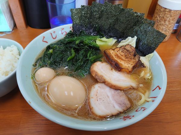 「ラーメンセット(醤油)+ほうれん草」@ラーメン くじら家の写真