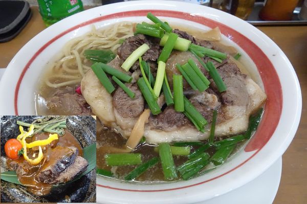 「11周年限定　和牛尻尾ラーメン　和牛頬肉ワイン煮込みセット」@MENYA 食い味の道有楽の写真