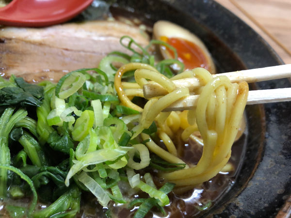 「濃厚とんこつ黒ラーメン　820円」@ラーメンどやどやの写真