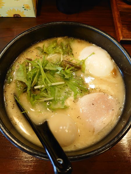 「鶏ボナーラ950円(秋の新作・数量限定)」@鶏そば ひでよしの写真