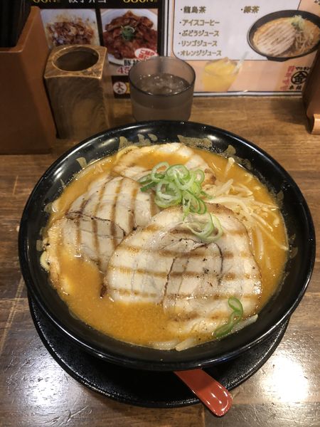 「百年味噌チャーシューメン」@マルキン本舗 大間野店の写真