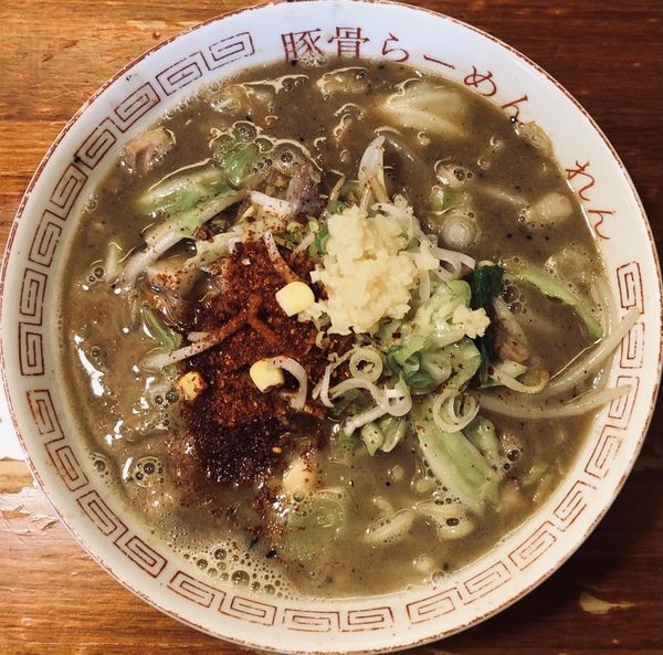 「濃厚辛焼き味噌らーめん」@豚骨らーめん れんの写真
