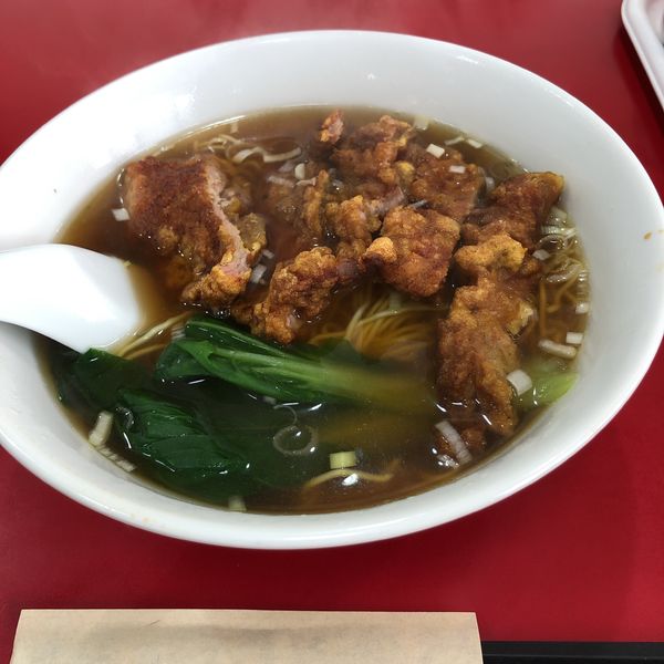 「パイコー麺 ミニ高菜チャーハンセット」@中華厨房 久華の写真