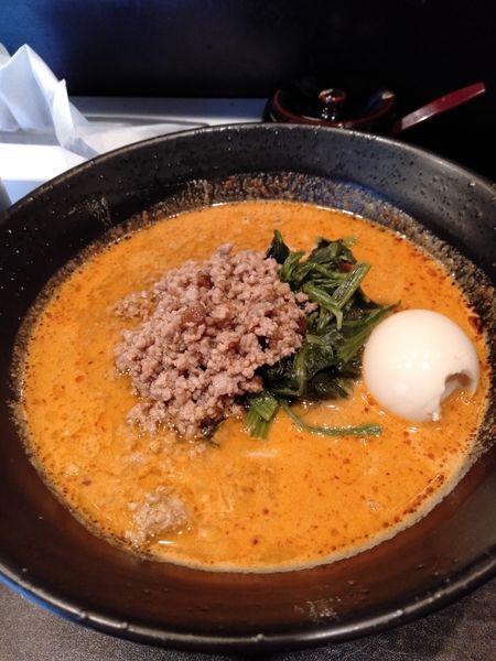 「地獄の担々麺（レベル２中級編）」@地獄の担担麺 護摩龍 百人町総本山の写真