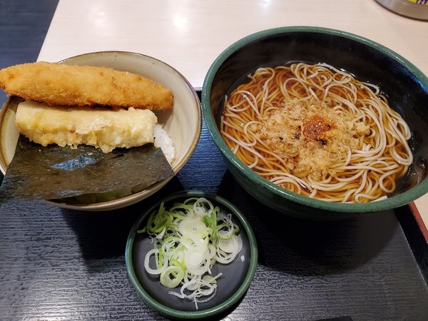 「ミニのり弁セット」@ゆで太郎 長者町店の写真