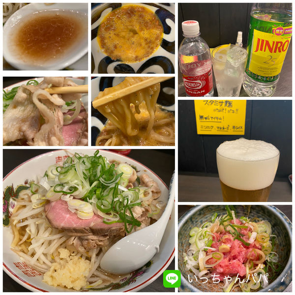 「スタミナ麺 バンバ！バン! 980円 納豆＋ビール他」@メンショップ アキラの写真