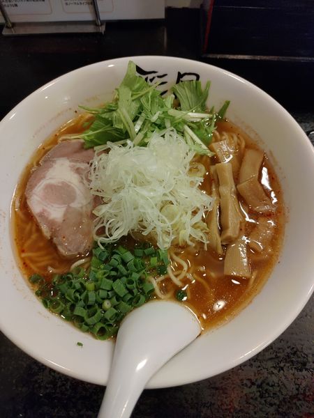 「和風ピリ辛塩ラーメン(大盛)(全粒粉)」@麺屋彩月の写真