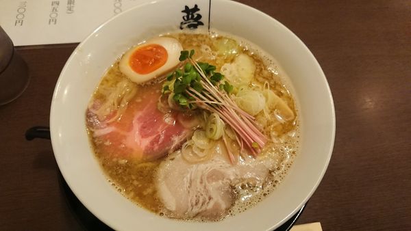 「げた？19周年記念限定博多地鶏と渡り蟹のらぁめん 900円」@彩色ラーメン きんせい総本家夢風の写真