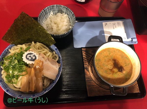 「魚介つけ麺並盛(780円)雑炊ご飯付き」@つけ麺 ラーメン タカヤマ55 南与野本店の写真