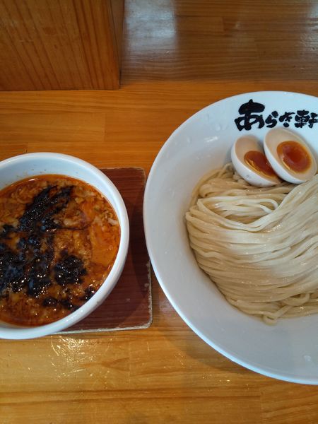 「赤チャッチャ　つけ麺（味玉付き）」@ニボチャチャ！！ラーメン あらき軒の写真