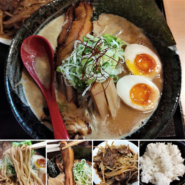 「味噌らぁめん定食　1000円」@ゑぞ食堂の写真