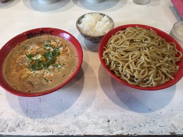 「えび味噌クリームつけ麺特盛(茹で前500g)」@麺処 きらくの写真
