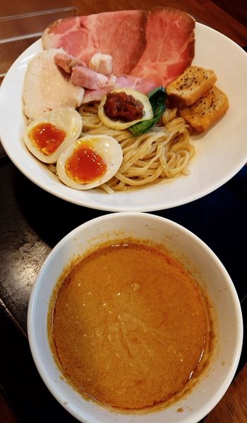 「特製つけ麺エビボナーラ【期間・数量限定】」@らぁ麺はうす Sumika0の写真