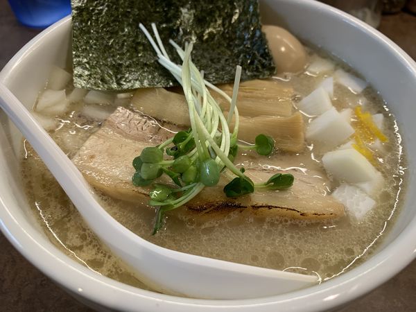 「濃厚ホタテそば、味玉」@NOODLE VOICEの写真