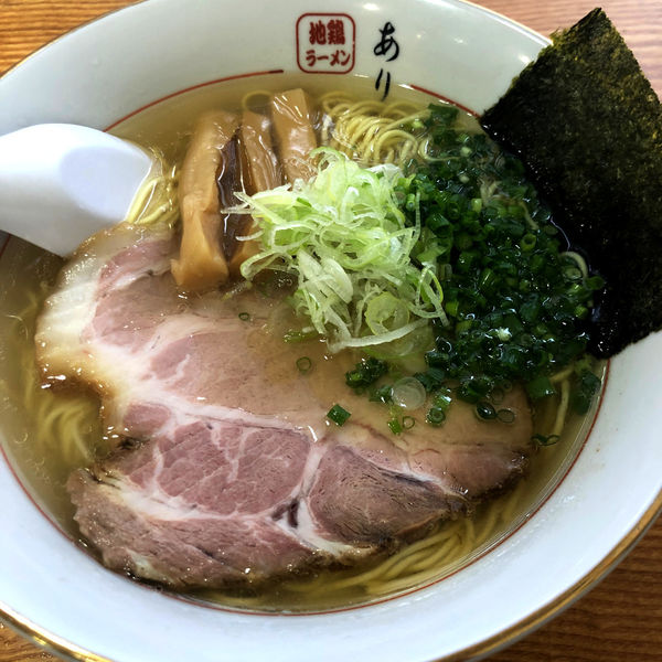 「塩ラーメン　680円」@地鶏ラーメン ありがとうの写真