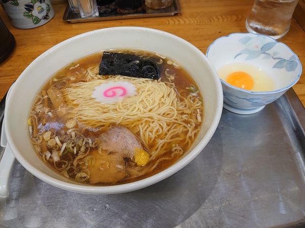 「生玉子付中華麺」@大勝軒 昭島店の写真