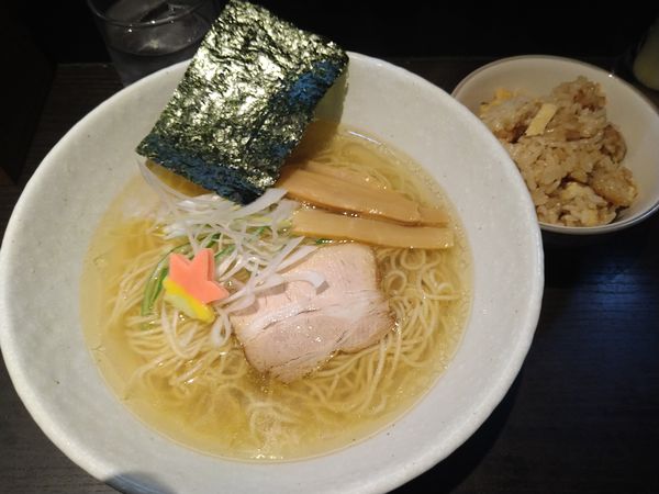 「ランチセット塩+浅利ご飯¥980-」@中華蕎麦きみのの写真