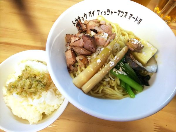「潮まぜそば＋貝ジンジャー　850＋200円」@Tokyo Bay Fisherman's noodleの写真