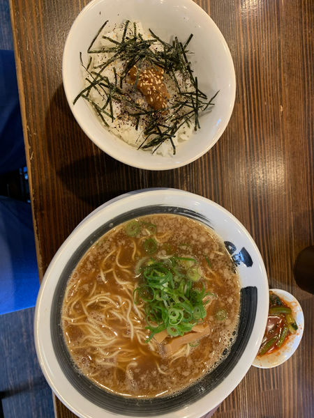 「醤油そば+うめしそご飯　600円」@新・和歌山らーめん ばり嗎 福山駅家店の写真