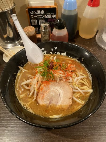 「激辛カレー味噌太麺(大盛、辛さ1)」@新和歌山らーめん 極ジョーの写真