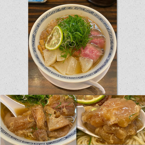 「「限定」和風 和牛 塩ラーメン¥1500」@稲荷屋の写真