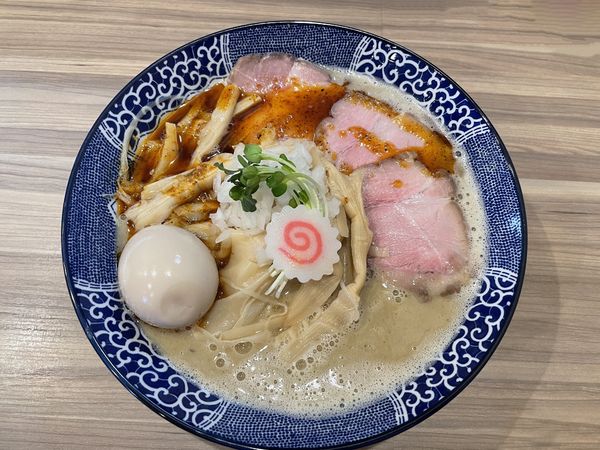 「麦みそ鳥SABA950円+全増460円」@鳥そば 真屋の写真