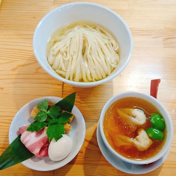 「濃厚清湯 白醤油つけ麺」@自家製麺 くろ松の写真
