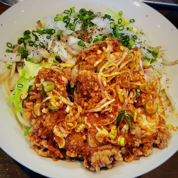 「【限定】油淋鶏まぜそば  ９９０円」@麺屋 天海の写真