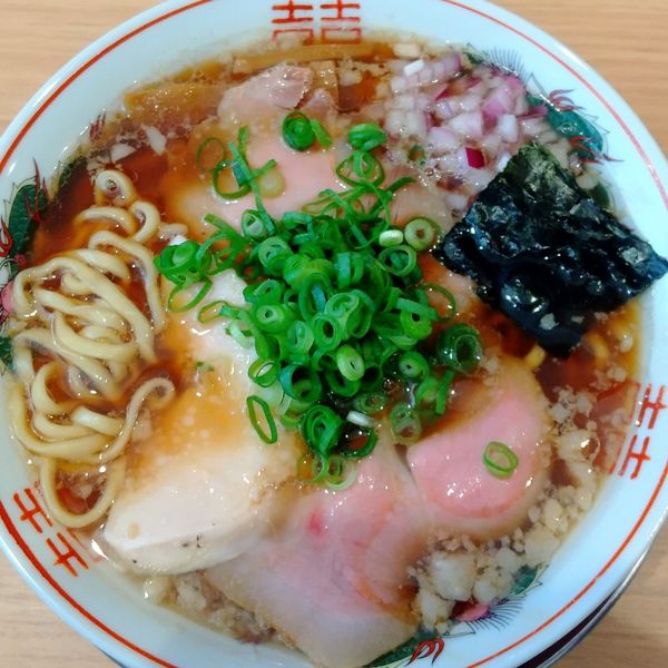 「背脂煮干しラーメン950円セットカレー300円」@ねいろ屋 豊洲店の写真